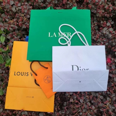 Πράσινες καλλυντικές τσάντες εγγράφου λογότυπων cOem