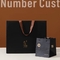 Grosgrain λαβών μεταλλινών μαύρη εγγράφου τσαντών χρυσή καυτή τσάντα αγορών εγγράφου σφράγισης λιανική