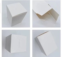 Προσαρμοσμένο μικρό σαφές ανακυκλωμένο άσπρο 10x10x7 δώρων εγγράφου κιβώτιο κέικ κιβωτίων