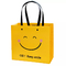 Του ISO ανθεκτική στους κραδασμούς χαμόγελου προσώπου της Kraft εγγράφου τσάντα κατώτατου εγγράφου τσαντών κίτρινη τετραγωνική