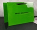 Χρυσό λογότυπο 26x9x33cm πράσινη τσάντα εγγράφου ενδυμασίας αβοκάντο με τη λαβή κορδελλών